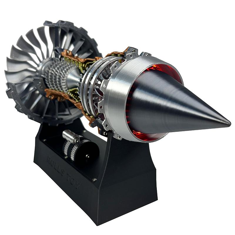 

TR900 Aircraft Turbofan Engine Electric Simulation Jet Turbojet Engine Assembly DIY Model Kit Toy Ornaments Gift
