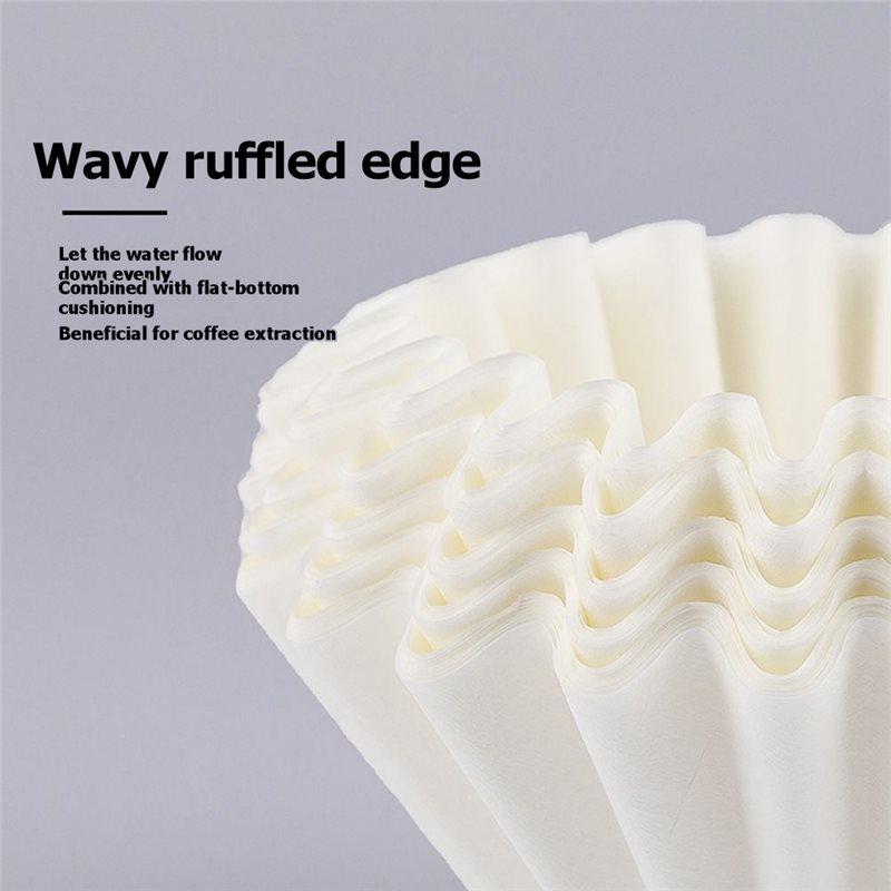 A25F-Premium Quality 100 Pcs 5 To 6 Cup Commercial For Coffee Filters Large For Coffee Filters Big& Tall For Coffee Machines