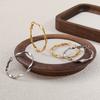 Waterproof Hypoallergenic Stainless Steel PVD Plated Twisted Irregular Textured Huggie Earrings Custom Logo Women Trendy Daily