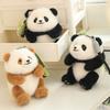 Qizai He Fubao Hua Panda Plush Toy Keychain Cartoon Stuffed Doll Bag Decoration