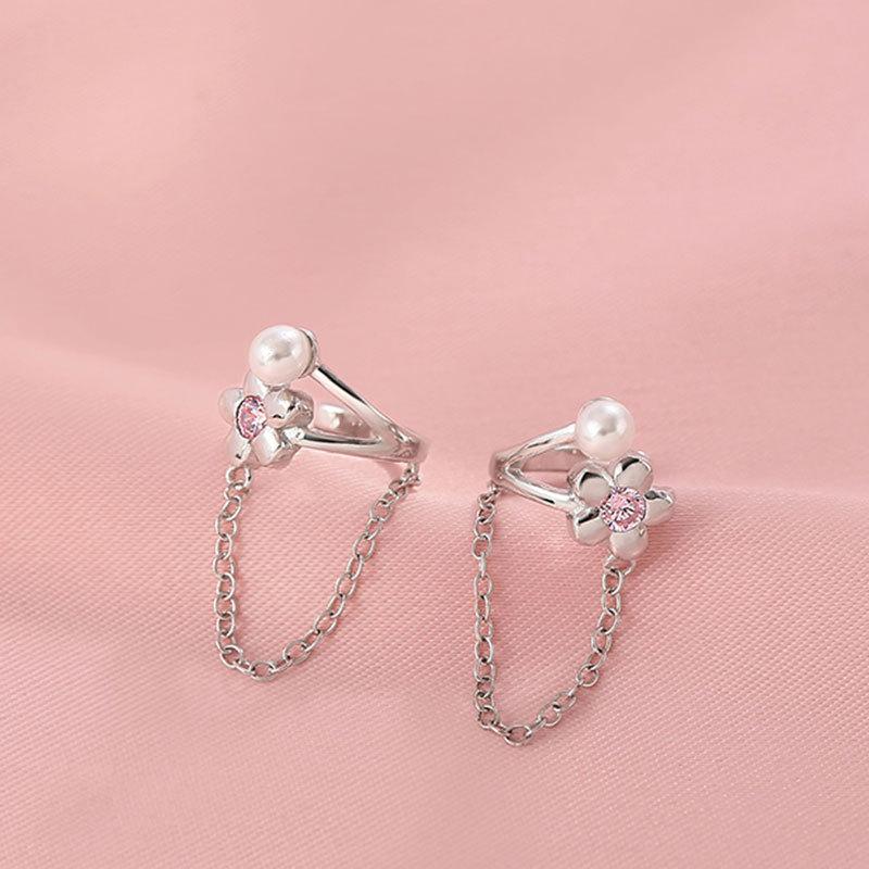 

Безушные цветочные ушные клипсы для женщин, легкие, роскошные, персонализированные ушные косточки, нишевые, высококачественные украшения для ушей