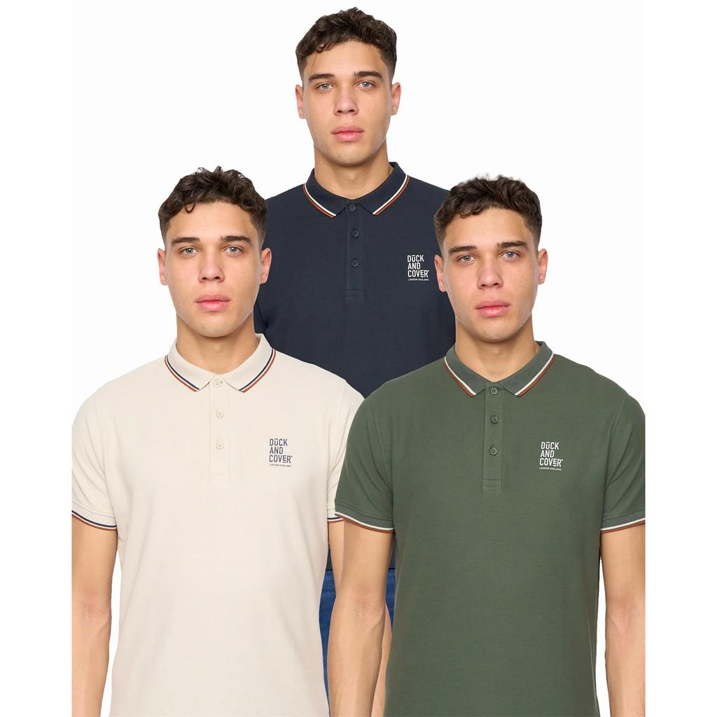 Duck and Cover Mens Melports Polo Shirt (Pack of 3)