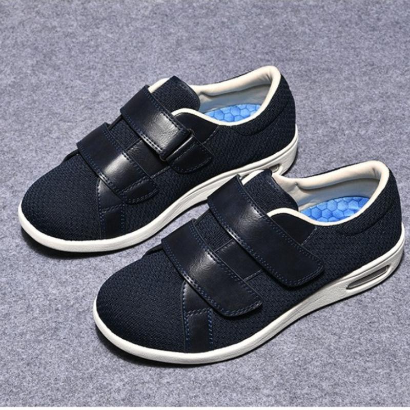 Herren- und Damenschuhe für breite und geschwollene Füße, bequeme Freizeitschuhe, große Größen, Klettverschluss-Schuhe für nach Operationen und Knochenprobleme