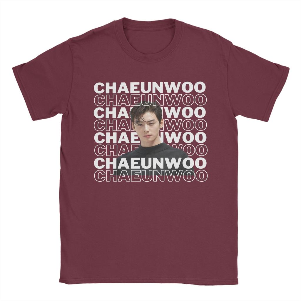ASTRO Cha Eun Woo T Shirts Men's  Cotton Novelty T-Shirt O Neck  Tee Shirt Short Sleeve Clothing New Arrival