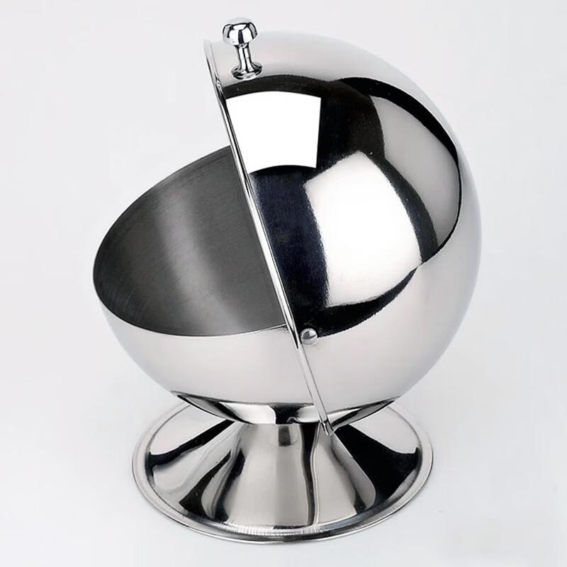 304 Stainless Steel Spherical Sugar & Spice Jar with Lid