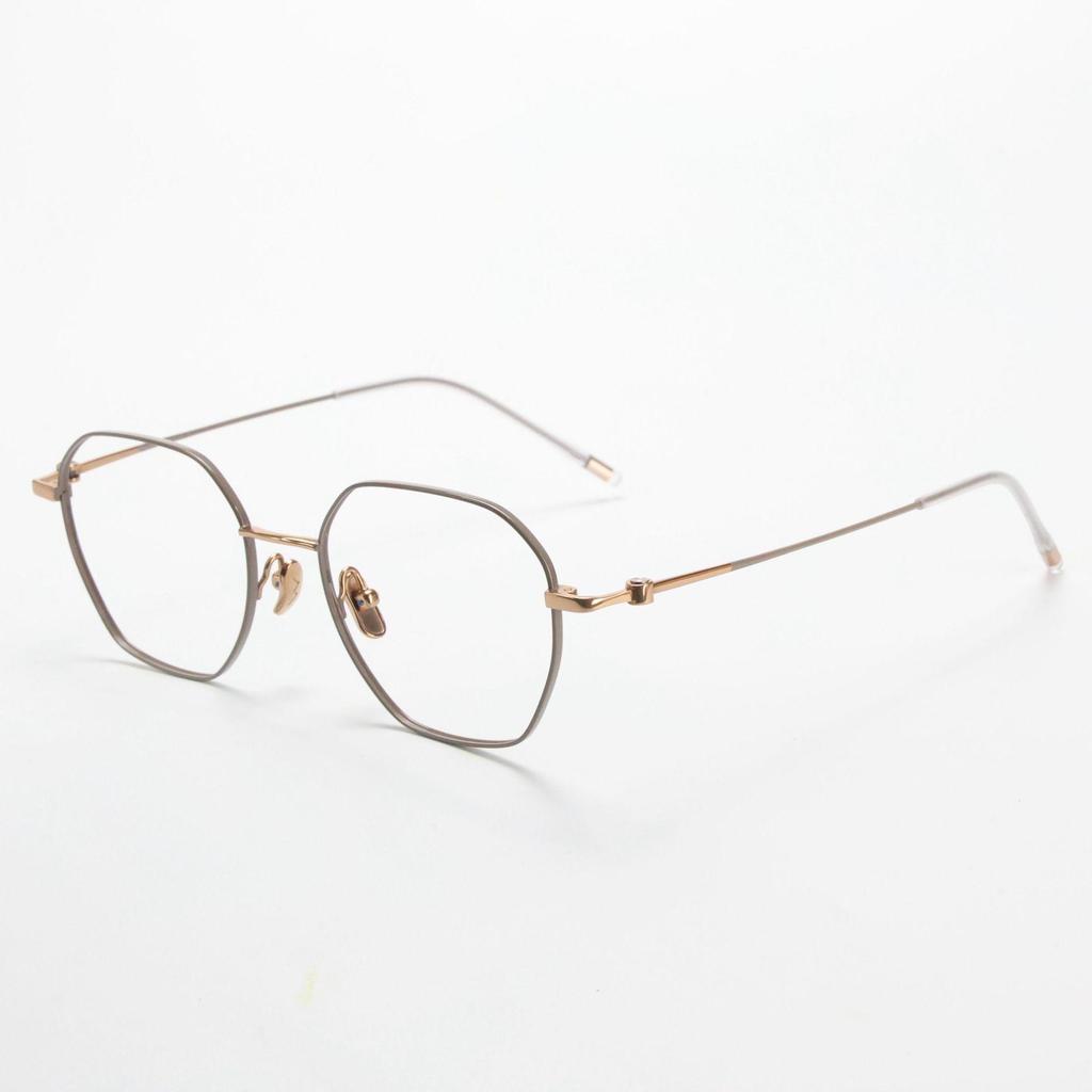 Retro Full Titanium Green Eyeglass Frame for Men & Women - M860, Prescription Ready