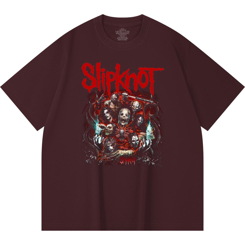 230 Gsm 100% Katoen Heavy Metal T-shirt Rockband Populaire Muziek Print Unisex Zwaar Katoen T-shirt