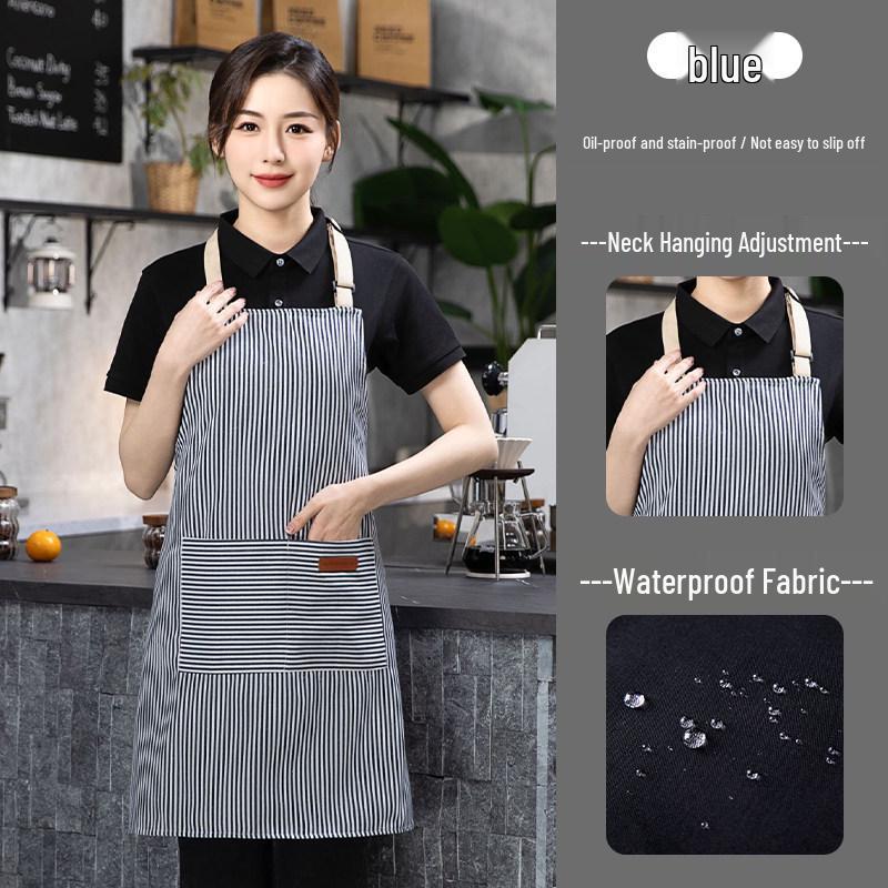 2026 Young Style Waterproof & Oil-Proof Kitchen Apron for Work & Catering