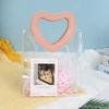 Transparent Hand Gift Bag with Heart Shape Handle Waterproof Shopping Bag Handbag PVC Tote Bag Gift Pouch Wedding Party Favors