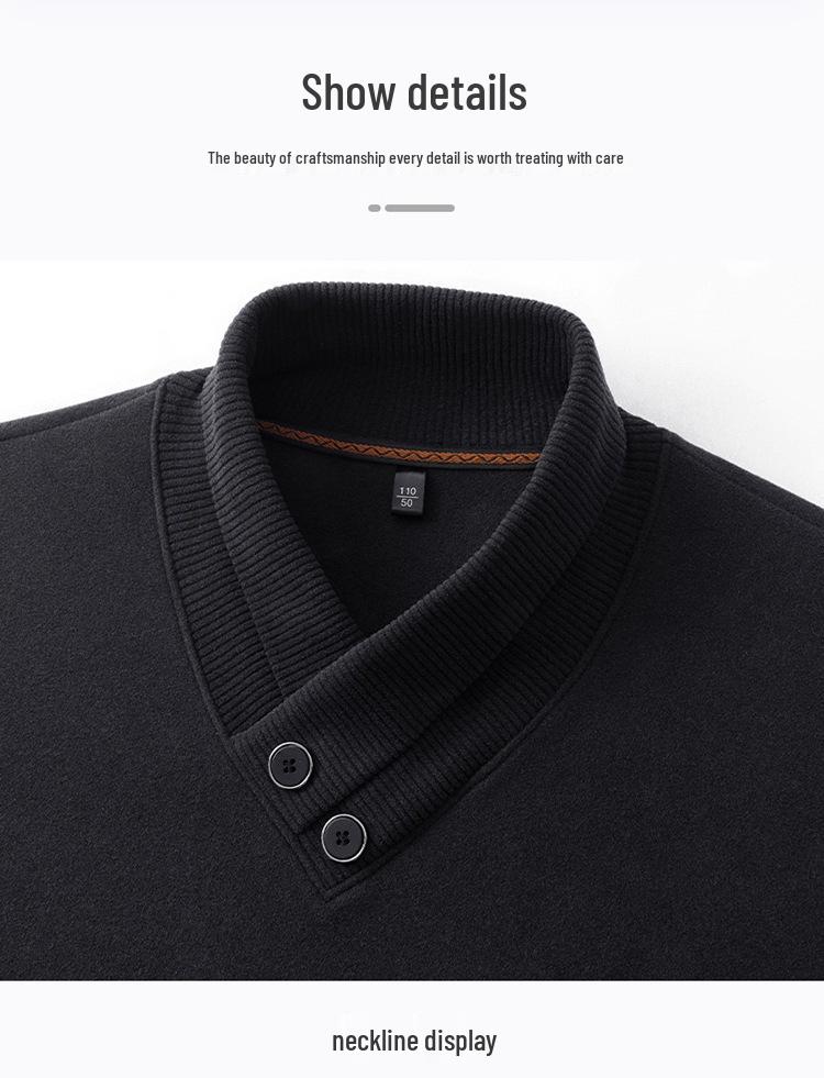 Velvet Knit Long Sleeve Hoodie - Non-Iron, Skin-Friendly, Fashionable Base Layer for Autumn/Winter