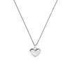 925 Silver-Plated Heart Necklace with Shell Pendant for Women - Clavicle Chain Short Choker Accessories