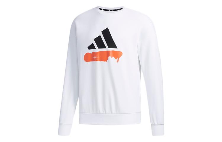 Adidas Sweatshirts Men s White Crew Neck Moderate Regular FM9406 XXL