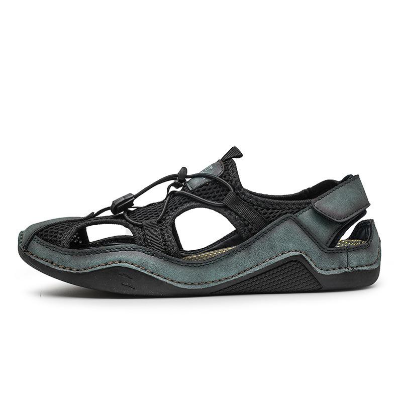 Large Size Sandals Men's Summer New Beach Shoes Sandals Men's Non-slip Hand-sewn Men's Shoes