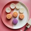 100g Plastic Material Mooncake Molds Sunflower Shape Mooncake Stamps Baking Mooncake Accessories for Mid-Autumn Festival
