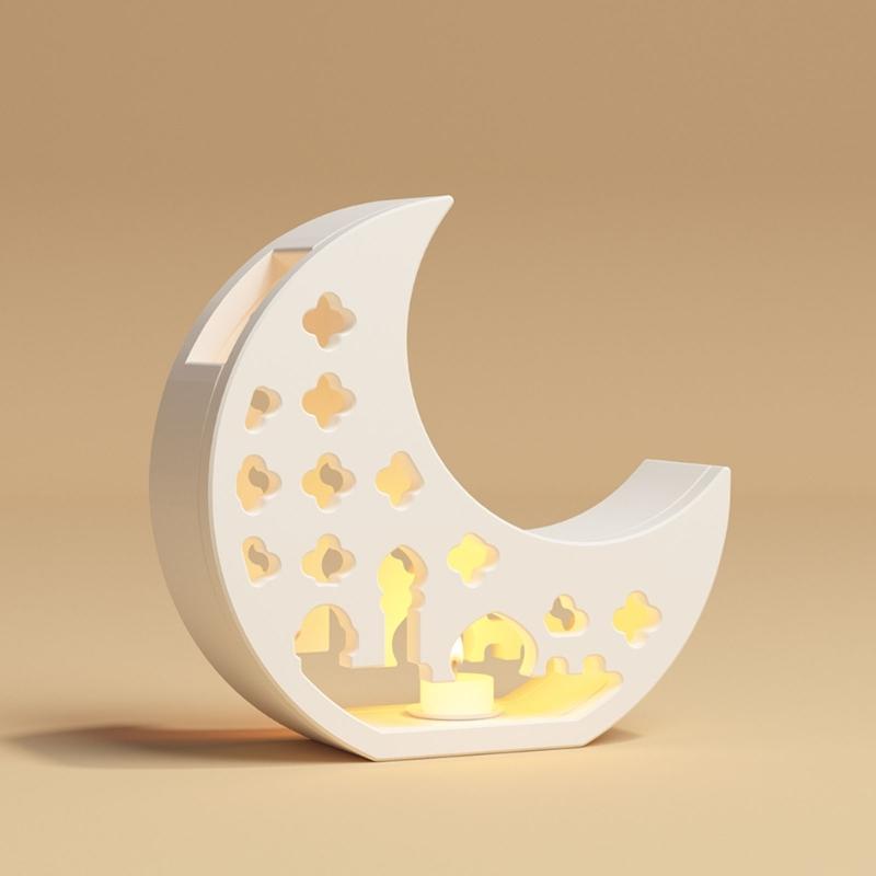 House Moon Shape Silicone Molds for Candle Holder Gypsum Decoration Silicones Tealight Holder Molds Epoxy Resin Molds