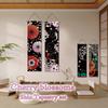 Tapestry Cherry Blossoms Night Cherry Blossoms Spring Carp Japanese Umbrella Decoration Thin Tapestry Hanging Scroll Set of 2 Wall Hanging Wall