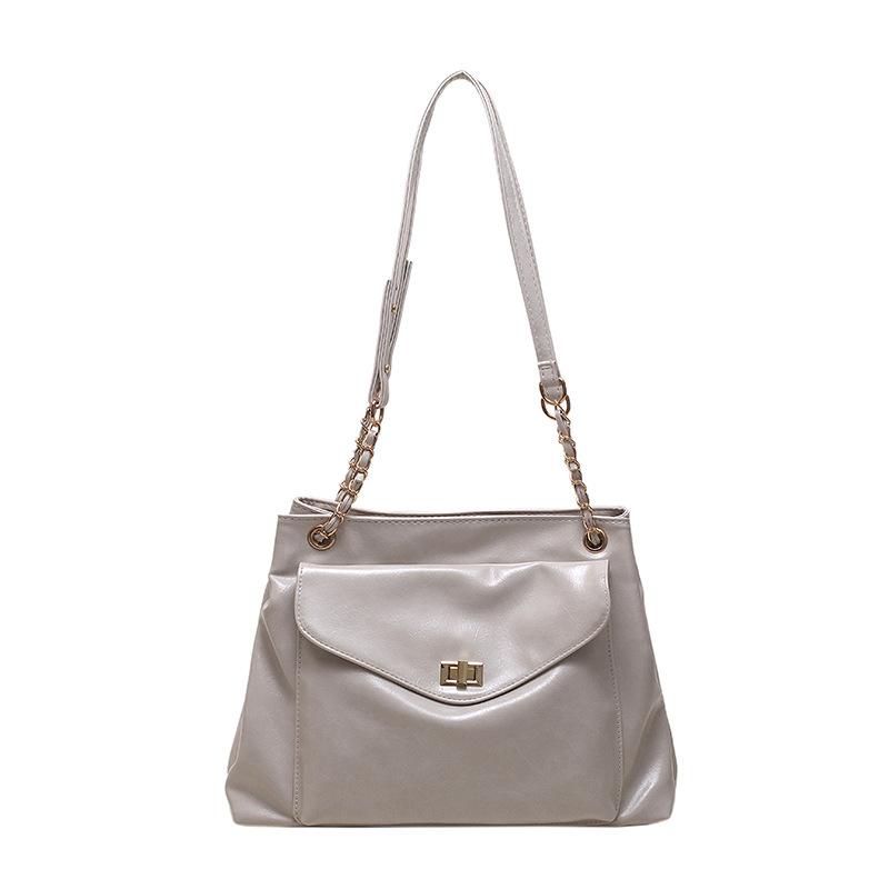 

New fashion messenger bag, women s underarm bag, large-capacity commuting shoulder large bag, temperament tote women s bag белый