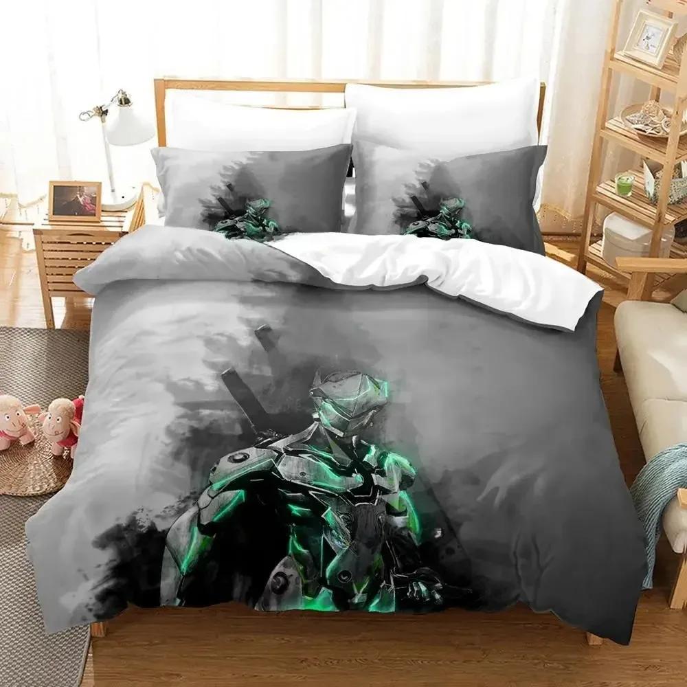 Game Cool Dragon Blade Genji by Bedding Set Single Twin Full Queen King Size Bed Set Adult Kid Bedroom Duvet Cover Sets Anime
