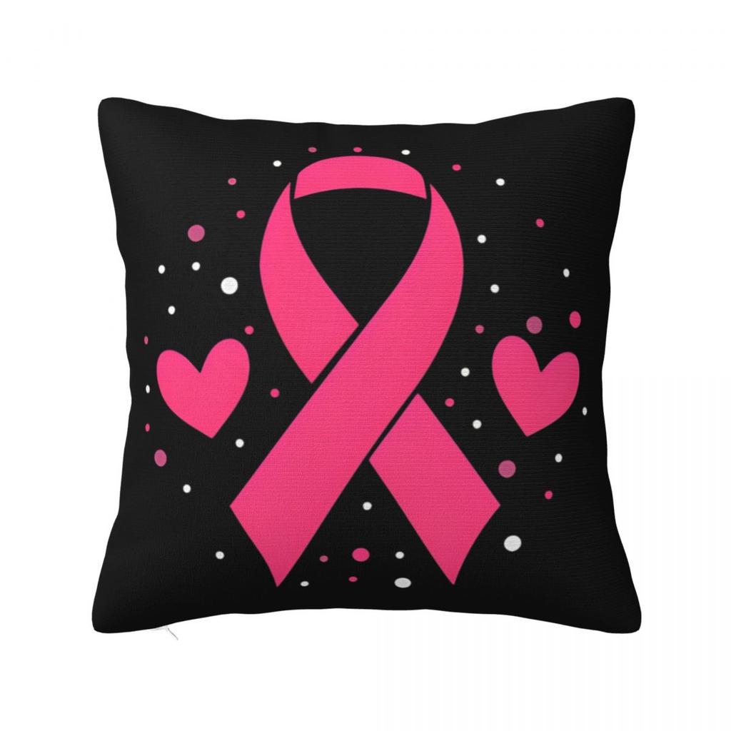 Tackle Breast Cancer Football Pillowcase Polyester Cushion Cover Gift Pillow Case Cover Home Zipper 40X40cm
