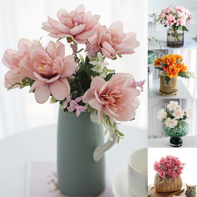Elegant Fake Flower Bunch With Realistic Appearance For Garden And Party Decor