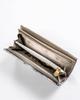 Elegant women's wallet made of natural leather with a magnetic and zipper closure - Peterson