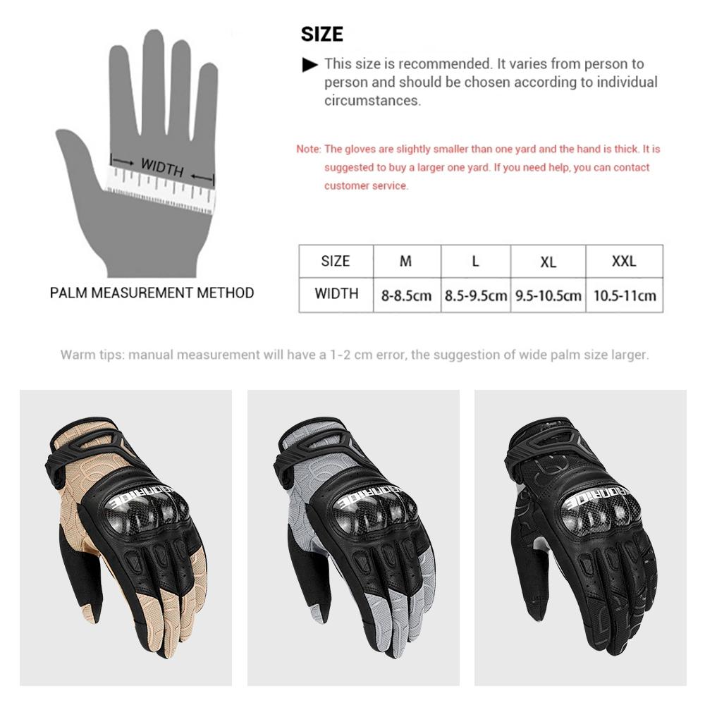 Motorcycle Gloves Summer Breathable Anti Slip Off-road Motorcycle Gloves Motorcycle Racing Riding Touch Screen Protective Gloves