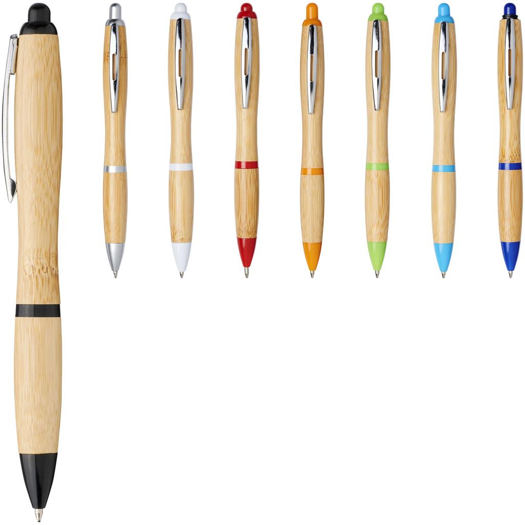 Bamboo pen "Nash" (blue ink) Natural