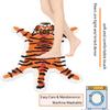 Orange Tiger Cute Bath Mat for Bathroom Fun Tiger Cartoon Bath Rugs for Kids Non Slip Animal Shaped Bathtub Mat Absorbent Bathroom Plush Shower Rugs