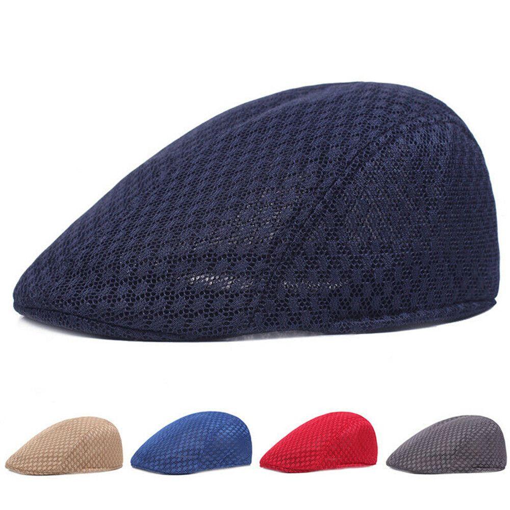 Fashion Adjustable Mesh Breathable Beret Hat Sun Hat Peaked Cap