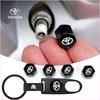 Car Badge Keychain Keyring with Tire Valve Cap Car Accessories for Toyota TRD Gr Logo RAV4 Levin Reiz Corolla Chr Avensis Yaris
