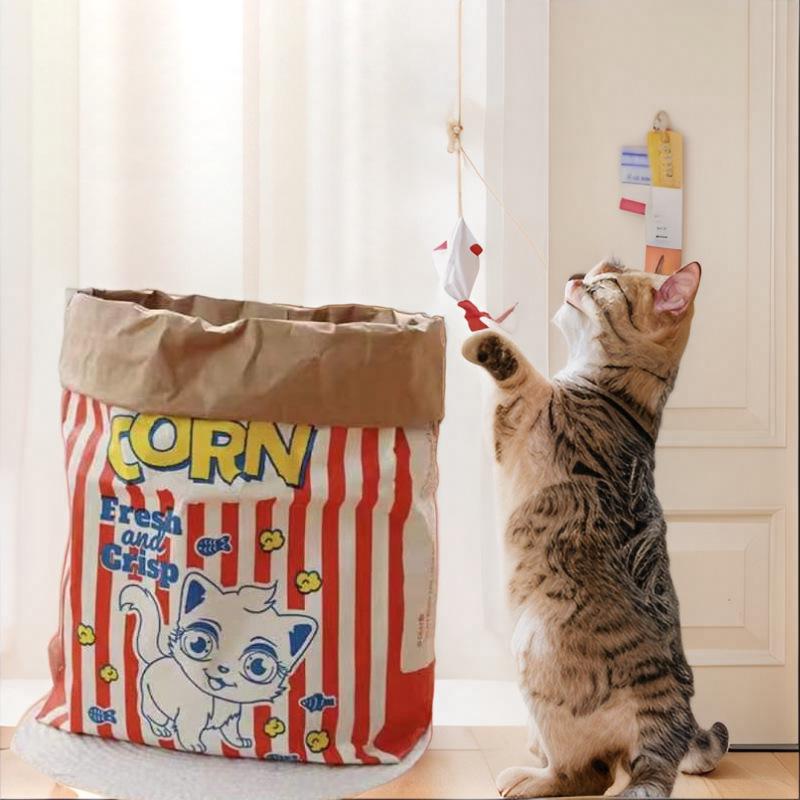 Pet Puzzle Kraft Paper Bag for Cat and Dog Teasing & Decompression Fun