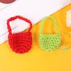 1/12 Dollhouse Woven Plush Shoulder Bag Dollhouse Mini Crossbody Bag Handbag For Dolls Dress Up Aceessories