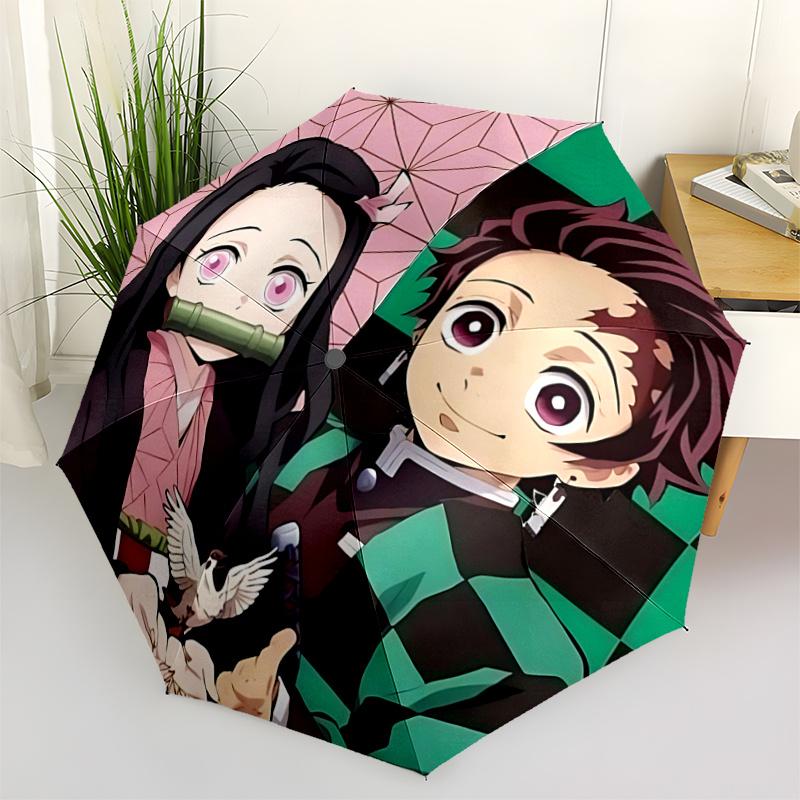 1pc Automatic Opening/Closing Umbrella with Portable Tri-Fold Design, 8 Iron Ribs - Outdoor Umbrella for Festivals, Travel, Daily Use F089
