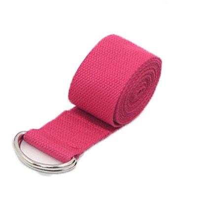 183*3.8cm Cotton Yoga Strap Adjustable Woven Stretch Belt with D-Ring Buckle Fitness Pilates Stretching Exercise Rope