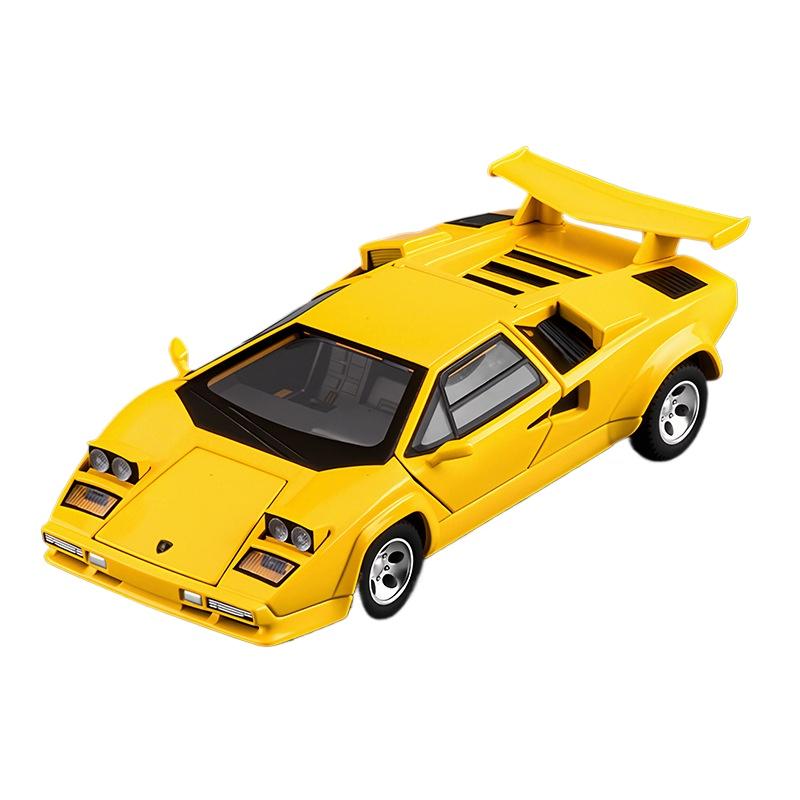 

1/32 Countach LP500S Суперкар Игрушечная Модель Автомобиля Поворот Колес Звук и Свет Детская Игрушка Коллекционные Предметы Подарки на День Рождения жёлтый