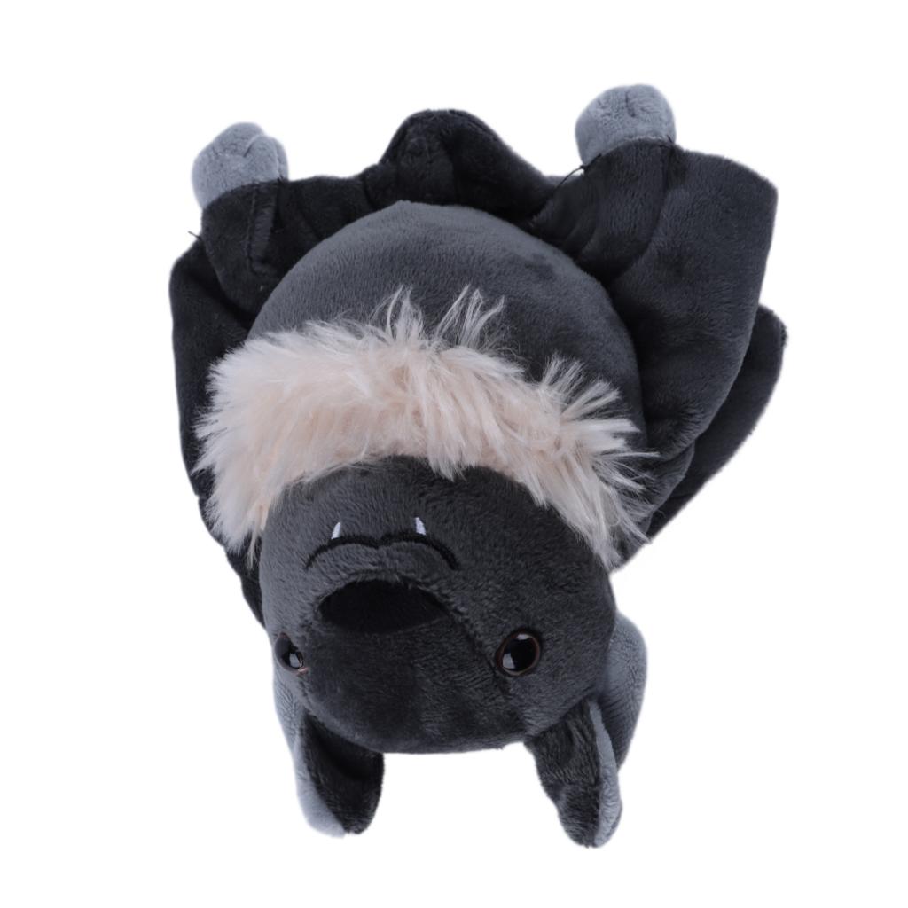 Bat Plush Toy Wings Can Be Unfolded and Folded Cute White Necked Bat Halloween Holiday Plush Toys Horror Party Atmosphere Toys