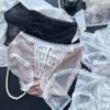 Ladies Spring and Summer Gentle Lovely Sweet Sexy Lace Mesh Gauze Briefs