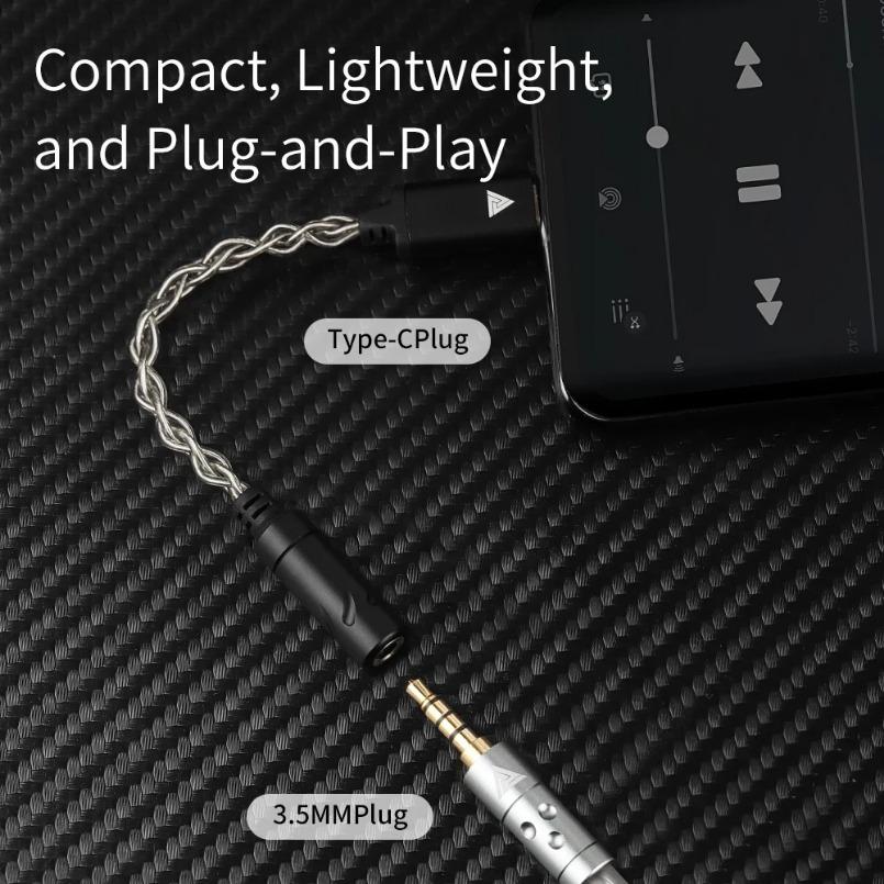 QKZ TC MAX Pro Type C To 3.5mm Audio Adapter Cable CX31993 HiFi DAC Digital Decoding Earphone Amplifier For iPhone 15 16/Huawei