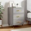 Bedside Table - Maison Exclusive - Sonoma Grey - Engineered Wood - 40x40x66 Cm
