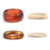 Ingemark 5 Styles Boho Brown Resin Acrylic Bangles for Women Y2K Geometric Irregular Wide Charm Bracelets Party Jewelry Gift New