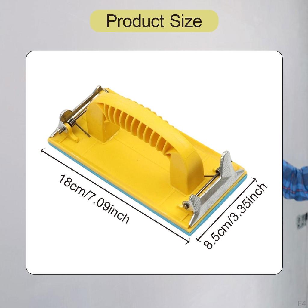 Hand Sander Grinder Metal Clip for Drywall Sandpaper Holder with Handle Sanding Block