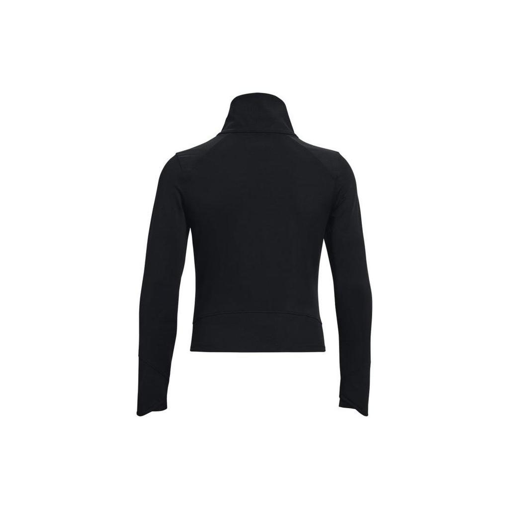 Under Armour Solid Color Zip-Up Collar Short Training Jacket Women Jackets Black 1365805-001