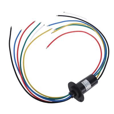Electric Slip   Motor Electrical Connector 6 Wires 30A 250RPM 360 Degree Rotating Small Accurate   Type Conductive 30mm Dia