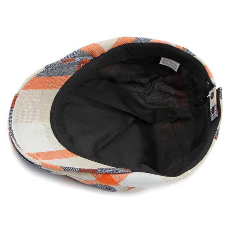 Men Women's Beret Plaid Cap Vintage Paintwork Hat