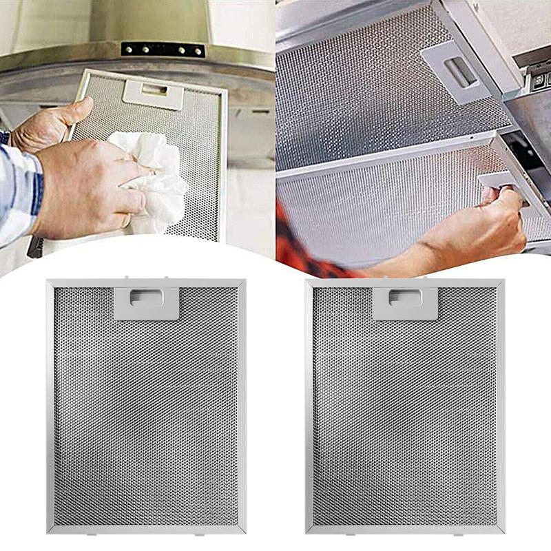 2pcs Range hood filters High efficiency grease filtration Prevents grease from entering the ventilation system Kitchen Tools