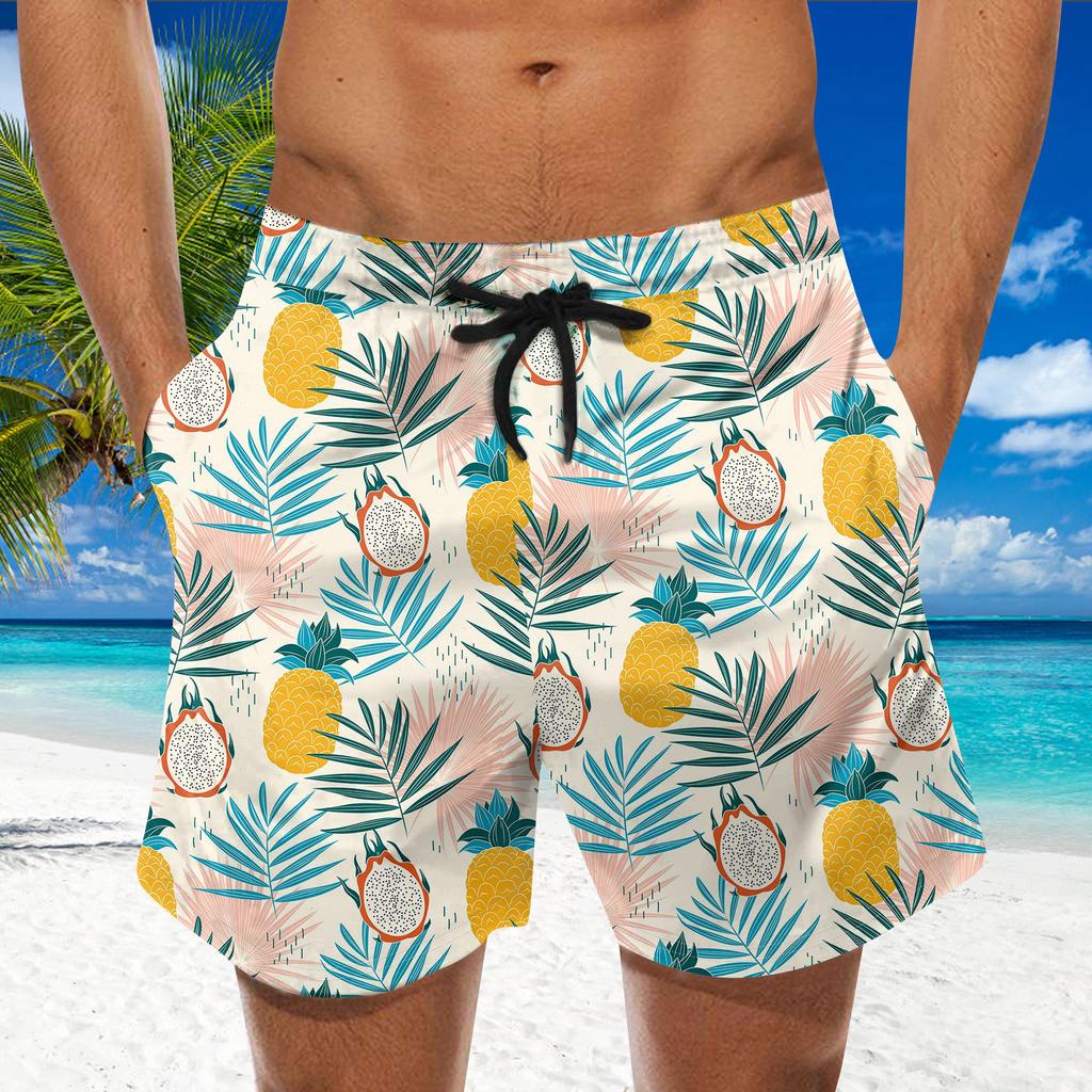Fashion Men's Strapped Hawaiian Beach Fit Sport Casual Shorts Pants