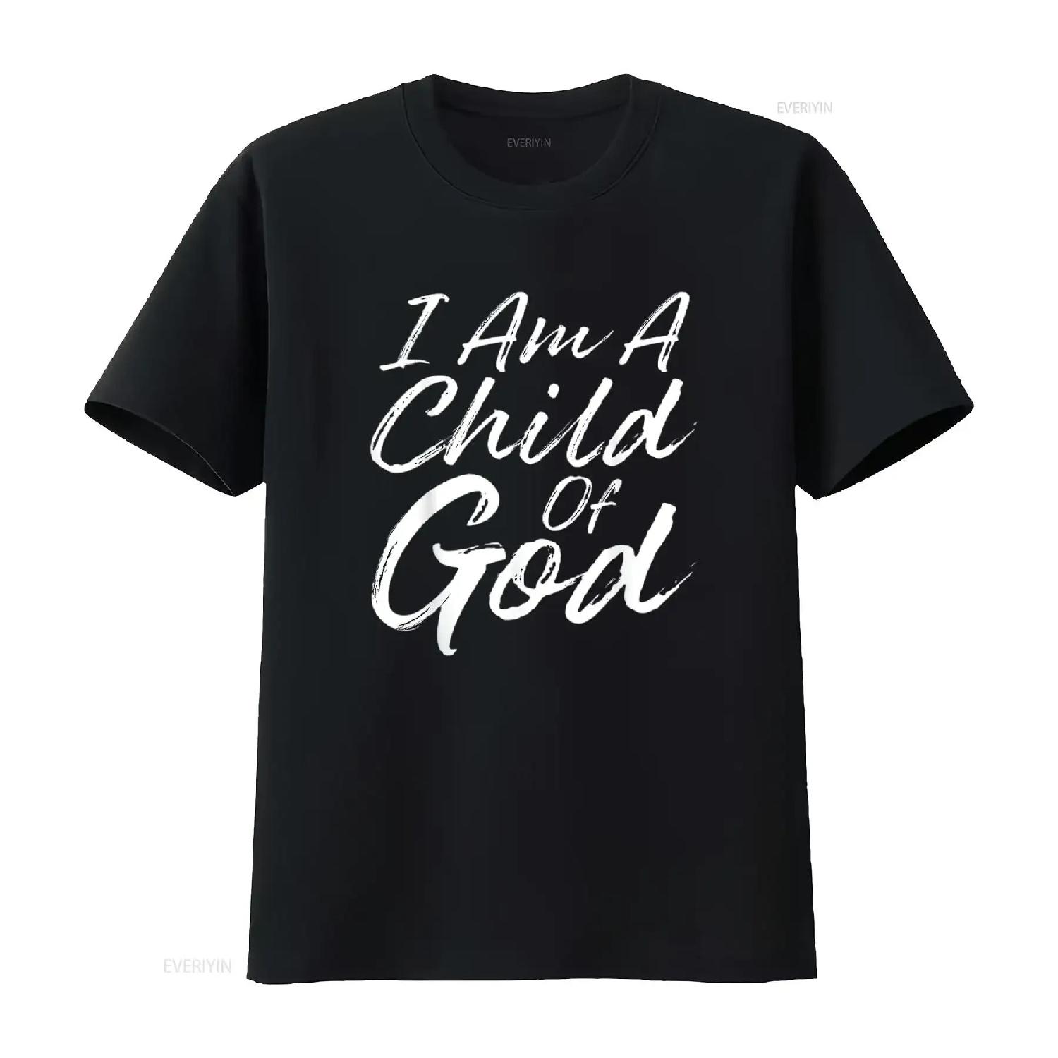 

Womens I Am a Child Of God T Shirt Godly Christian Faith Black Large vintage Washed Breathable Slightly Stylish fashion Soft S чёрный
