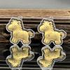 2026 Zodiac Horse Imitation Gold Foil Keychain  Year Lucky Wealth Phone Chain Souvenirs Mobile Phone Key Lanyard Gift