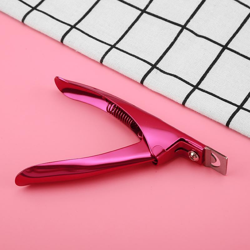 Professional False Nail Clippers False Nail Nippers Pointed ClippersUType Nail Clippers Acrylic False Edge Trimmer Stainles