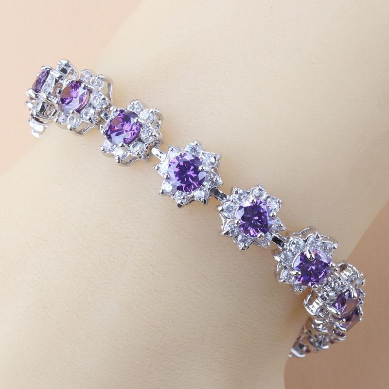 Green Cubic Zirconia Bracelets Quality Ladies Wedding Fashion